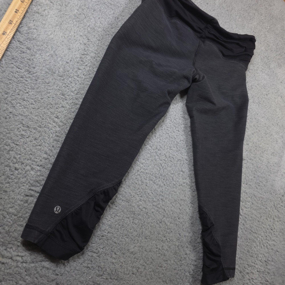 lululemon Cross Leging Gray/ Black‎ Sz 8
